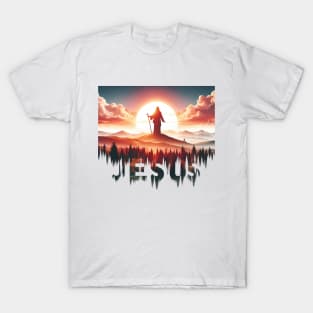 Christian Tshirt Design Siluet Jesus Christ T-Shirt